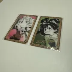 ヒロアカ原画展　箔押しクリアカード　蛙吹梅雨　麗日お茶子　2枚セット