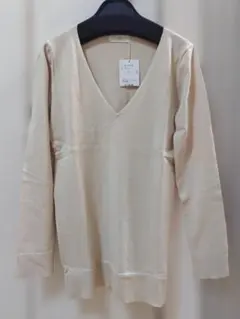 ✧新品✧ ルスーク 長袖 Vネック ニット ベージュ