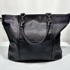 メンズ 2way ビジネス トートバッグ 黒 A4収納 ショルダーバッグ