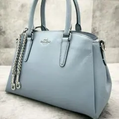 美品 コーチ 2way セージ キャリーオール トートバッグ ショルダーバッグ