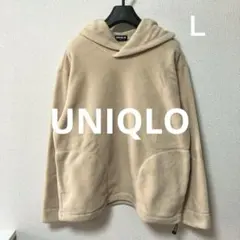 UNIQLO ユニクロ フリース パーカー Ｌ クリーム アイボリー