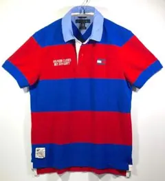 トミーヒルフィガー　半袖ポロシャツ　ラガーシャツ　M　ロゴ刺繍