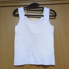 【AMERICAN HOLIC】リブニット タンクトップ パープル M　2wayのサムネイル