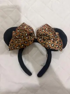 ディズニー カチューシャ ヒョウ柄 リボン