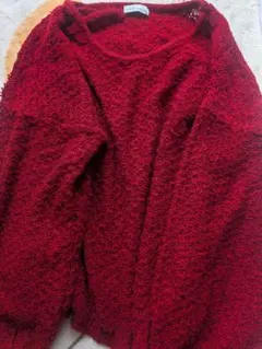 earth music & ecology 赤 長袖ニット