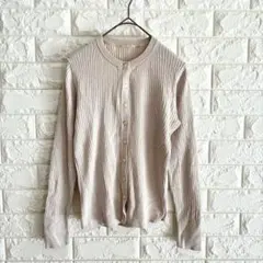 ムジルシリョウヒン/カーディガン/リブ/コットンシルク/S/ベージュ