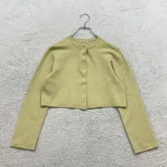 ライテンダー【O】黄系 ショート丈ニットカーディガン ウール100％ ストレッチ