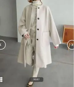 【最終値下】SLOBE IENA Aライン ビッグポケットコート ナチュラル34
