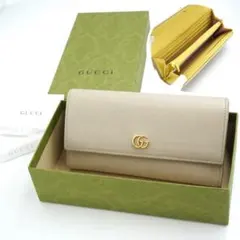 ✨未使用展示品・箱付き✨　GUCCI 長財布　マーモント　GGロゴ バイカラー
