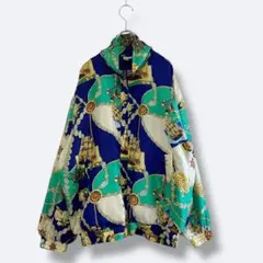 3点¥10,000 ビンテージ 古着 卸 レトロ 80's 総柄 シルクブルゾン