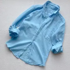 Frank&Eileen BARRY コットン100シャツ スカイブルー XS