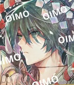 手描きイラスト　オリジナルイラスト　アナログイラスト　水彩画　色紙