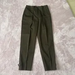 【theory luxe】カーキ　パンツ　36のサムネイル