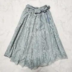 axes femme レース ロングスカートアシンメトリー