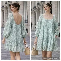 新品新作alice+oliviaマーガレットプリント シフォンワンピース