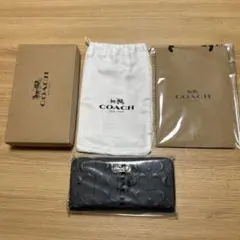 COACH コーチ　長財布 F53834 ブラック　ラウンドジップ　新品未使用
