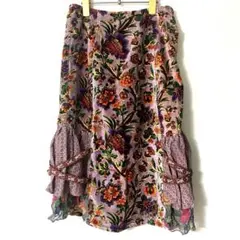 A I C アジアインダストリーズ 個性的　花柄スカート