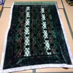 緑色 厚手毛布 縦200 横140