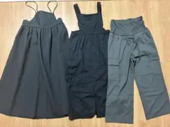 5点セット マタニティ キャミワンピース サロペット ズボン タイツ レギンスのサムネイル