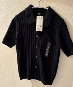 ユニクロ リブポロカーディガン新品