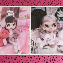 ③未使用　可愛い女の子パネル生地2枚＆ロラライハリス生地です。
