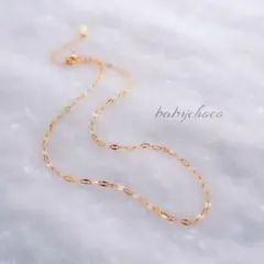 ペタルチェーン ネックレス ピンクゴールド