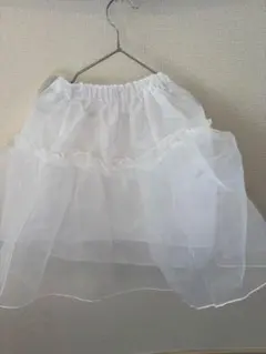 新品未使用　試着のみキャサリンコテージ 白ソフトパニエインナースカート36cm