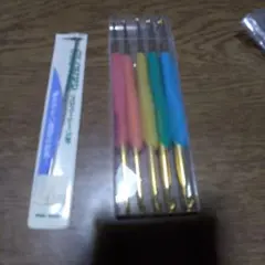 クロバー かぎ針 5本セット 4/0 カラー