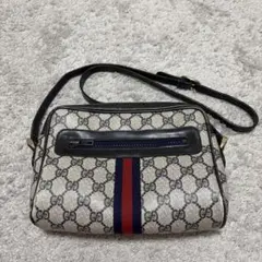 GUCCI オールドグッチ GG柄 ショルダー バッグ ネイビーヴィンテージのサムネイル
