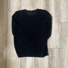ブラック長袖ニット