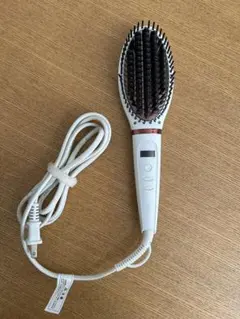 ストレートヘアアイロン ブラシ型 ホワイト