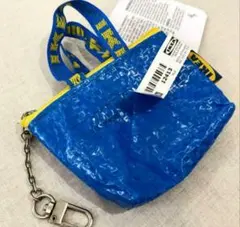 最安値♪青色　新商品♪IKEA　クノーリグ　可愛い　ミニバッグ　キーホルダー