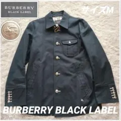 バーバリーブラックレーベル マリンジャケット 銀ボタン ホース刺繍 ノバチェック