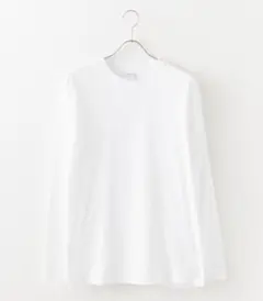 新品　ロングTシャツ　長袖　クルーネック　ロンT　ホワイト　サイズXL