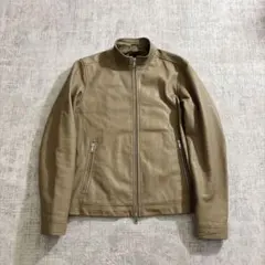 美品 Theory シングルライダース レザージャケット ベージュ Mのサムネイル