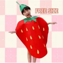 大人気❣️キッズ いちごコスプレ ワンピース 仮装 衣装 果物 ストロベリー