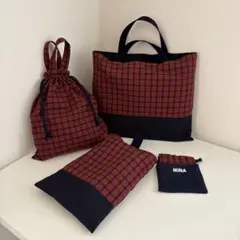 入園入学準備　レッスンバック　お着替え袋　シューズ袋　3点セット +ミニ巾着付き