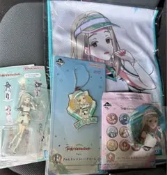 学マス 一番くじ　篠澤広　E賞タオル G賞　缶バッジ H賞アクスタ　F賞