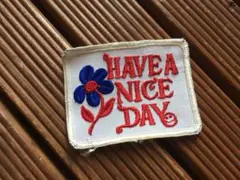 スマイル【70's HAVE A NICE DAY ワッペン】ビンテージヒッピー