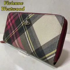 Vivienne Westwood チェック　ラウンドジップ財布