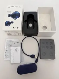 オーディオテクニカ ワイヤレスイヤホン ネイビー ATH-CKS5TW