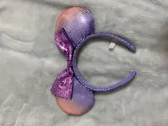 ディズニー　紫　スパンコール　グラデーション　カチューシャ