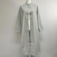 ROPE’ PICNIC グレー バンドカラー ロングシャツ オーバーサイズ M