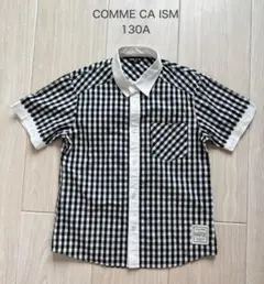 COMME CA ISM 半袖 130A ギンガムチェック
