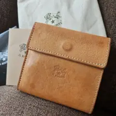 オレンジさま専用【美しいヌメ革】折財布　本革　バイソン刻印　ミニマル オレンジさま専用【美しいヌメ革】折財布 本革 バイソン刻印 ミニマル