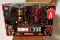 ハッピーくじ ベアブリック MARVEL A賞 アイアンマン&スパイダーマン