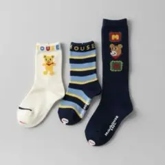 ミキハウス　未使用　13cm 14cm 15cm ネイビー　ハイソックス　白