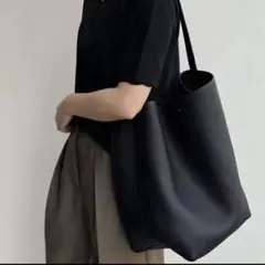 トートバッグ 本革 バケツ型 縦型 ブラック Lサイズ 軽量 ワンショルダー
