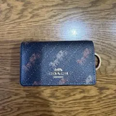 COACH 黒 レザー キーケース