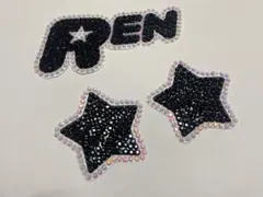 デコうちわ うちわデコ パーツ 目黒蓮+星